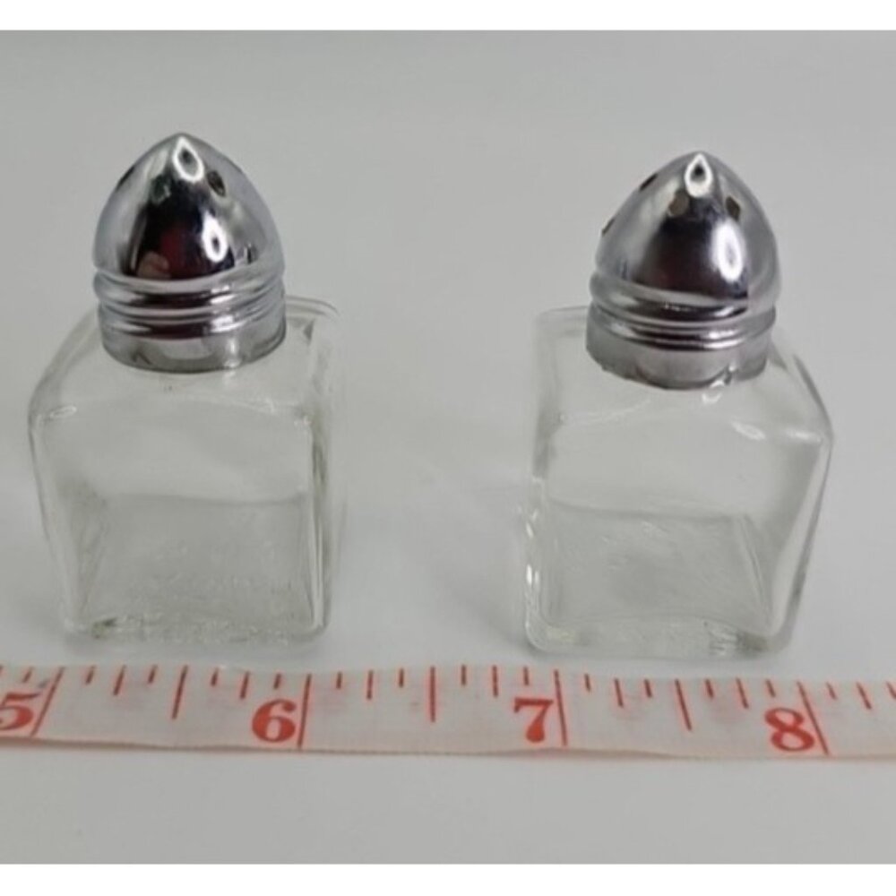 Salt And Pepper Sharkers R.O.C.-Miniature Glass 1.5" Tall